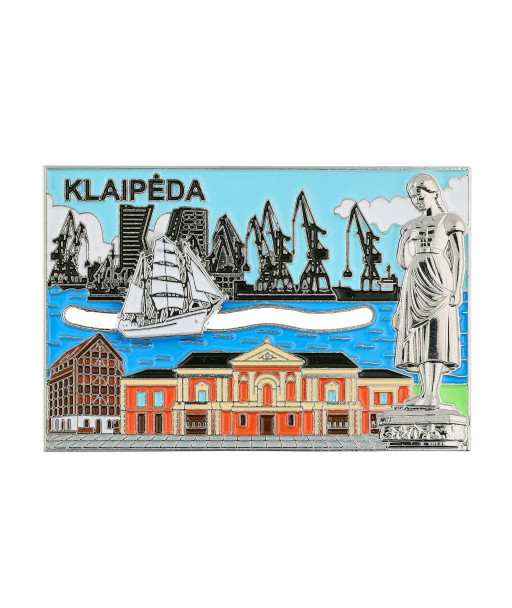 Magnetas Klaipėda su judančiu burlaiviu